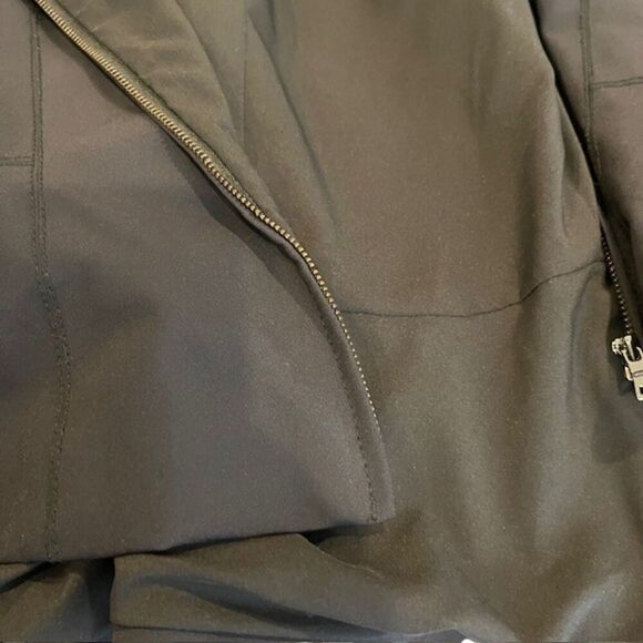 Rebecca Taylor Ava Peplum Jacket Zipper Front Scuba Black Size 14 - Picture 6 of 13